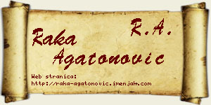 Raka Agatonović vizit kartica
